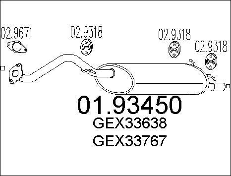 MTS 01.93450 - Toba esapament finala www.parts5.com