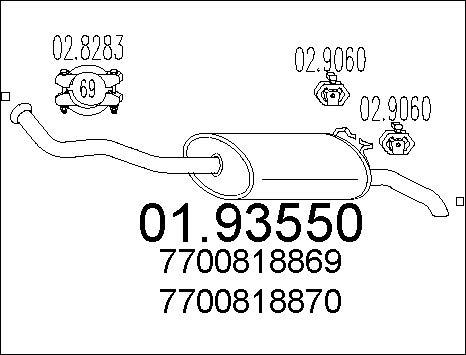 MTS 01.93550 - Tłumik końcowy www.parts5.com