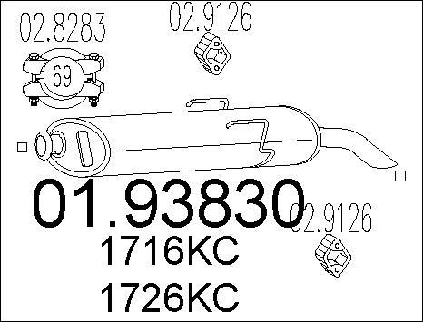 MTS 01.93830 - End Silencer www.parts5.com