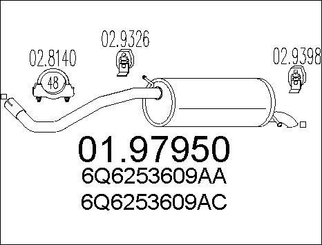 MTS 01.97950 - End Silencer www.parts5.com