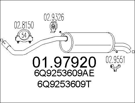 MTS 01.97920 - Глушитель выхлопных газов, конечный www.parts5.com