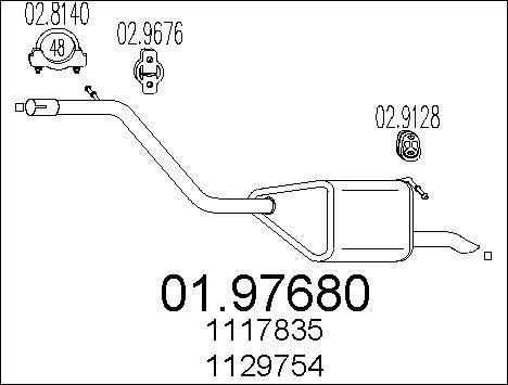 MTS 01.97680 - End Silencer www.parts5.com