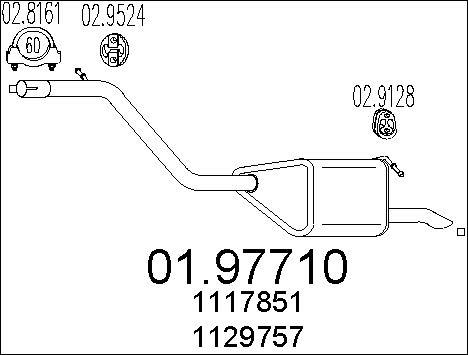 MTS 01.97710 - Toba esapament finala www.parts5.com