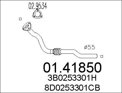 MTS 01.41850 - Výfukové potrubie www.parts5.com