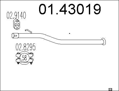 MTS 01.43019 - Exhaust Pipe www.parts5.com