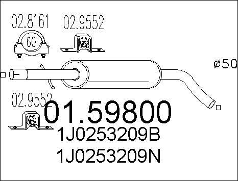 MTS 01.59800 - Middle Silencer www.parts5.com