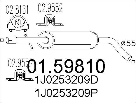 MTS 01.59810 - Silenciador del medio www.parts5.com