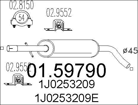 MTS 01.59790 - Middle Silencer www.parts5.com