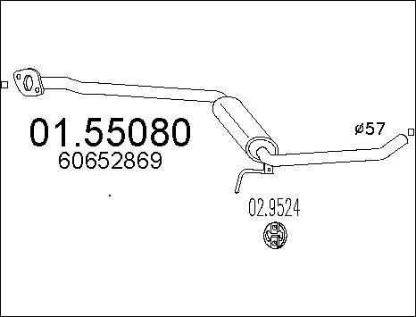 MTS 01.55080 - Toba esapamet intermediara www.parts5.com