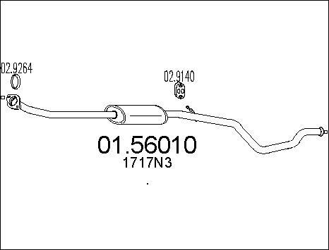 MTS 01.56010 - Toba esapamet intermediara www.parts5.com