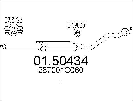 MTS 01.50434 - Middle Silencer www.parts5.com