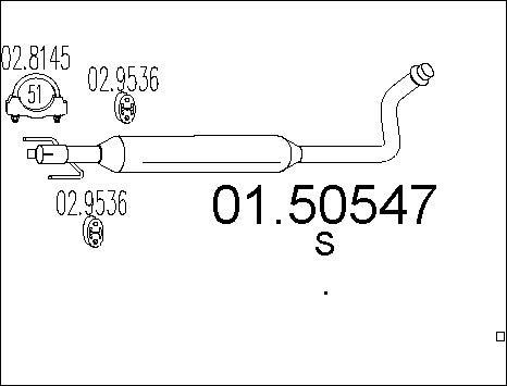 MTS 01.50547 - Toba esapamet intermediara www.parts5.com