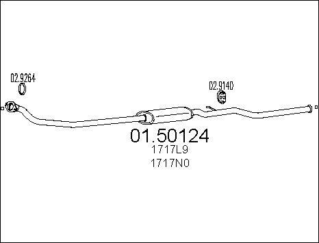 MTS 01.50124 - Middle Silencer www.parts5.com