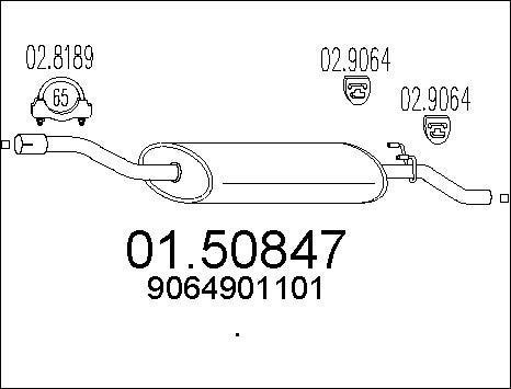 MTS 01.50847 - Middle Silencer www.parts5.com