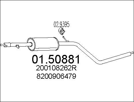 MTS 01.50881 - Srednji izduvni lonac www.parts5.com