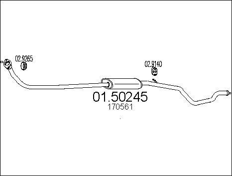 MTS 01.50245 - Mittelschalldämpfer www.parts5.com