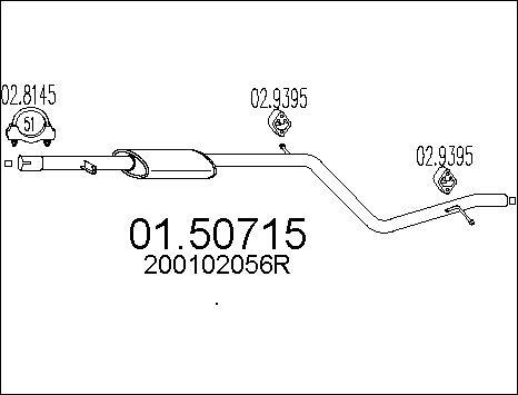 MTS 01.50715 - Middle Silencer www.parts5.com