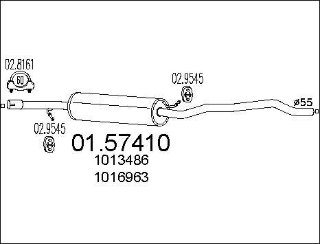 MTS 01.57410 - Middle Silencer www.parts5.com