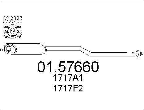 MTS 01.57660 - Silencieux central www.parts5.com