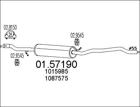 MTS 01.57190 - Middle Silencer www.parts5.com