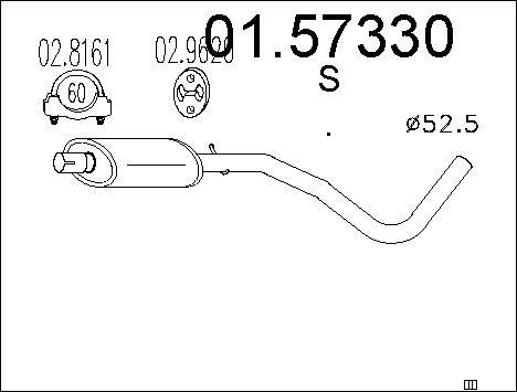 MTS 01.57330 - Middle Silencer www.parts5.com