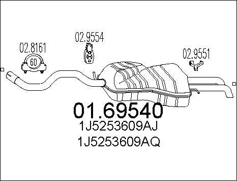 MTS 01.69540 - Silenciador posterior www.parts5.com