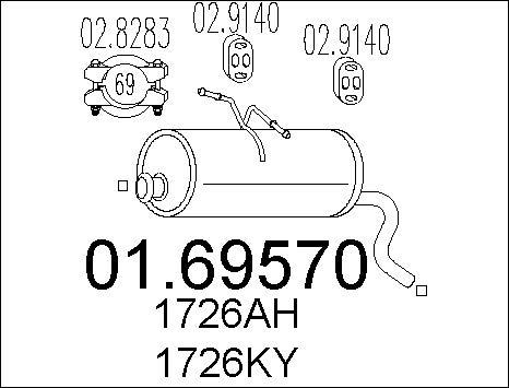 MTS 01.69570 - End Silencer www.parts5.com