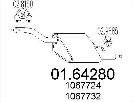 MTS 01.64280 - Toba esapament finala www.parts5.com