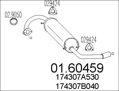 MTS 01.60459 - Endschalldämpfer www.parts5.com