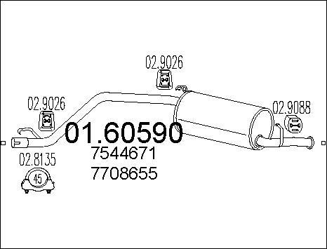 MTS 01.60590 - Глушитель выхлопных газов, конечный www.parts5.com