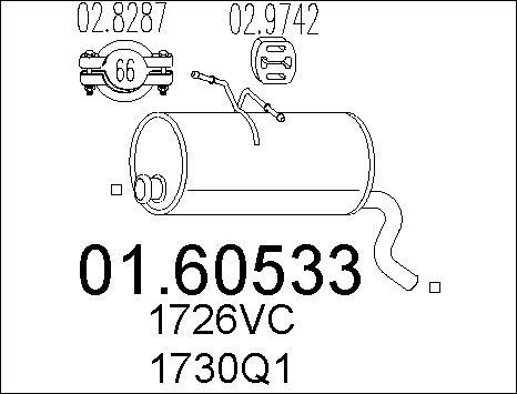 MTS 01.60533 - End Silencer www.parts5.com