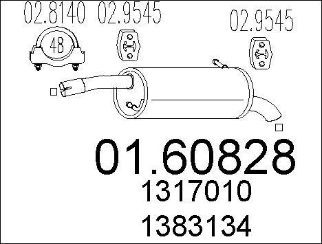 MTS 01.60828 - Silencieux arrière www.parts5.com