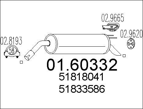 MTS 01.60332 - Silenciador posterior www.parts5.com