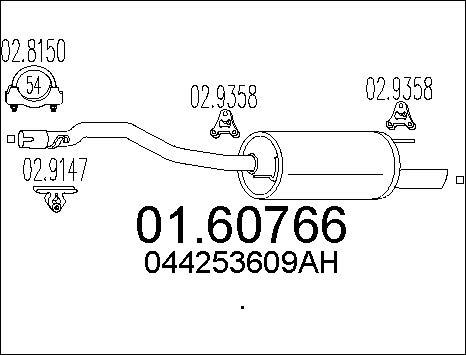 MTS 01.60766 - End Silencer parts5.com