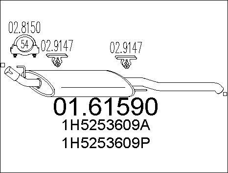 MTS 01.61590 - End Silencer www.parts5.com