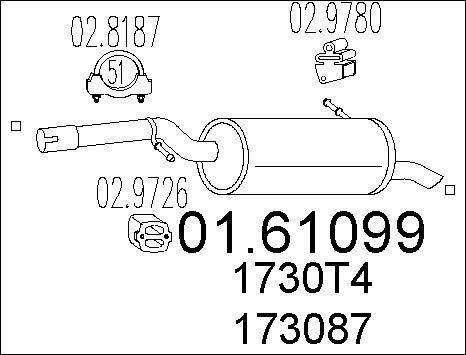 MTS 01.61099 - Koncový tlmič výfuku www.parts5.com