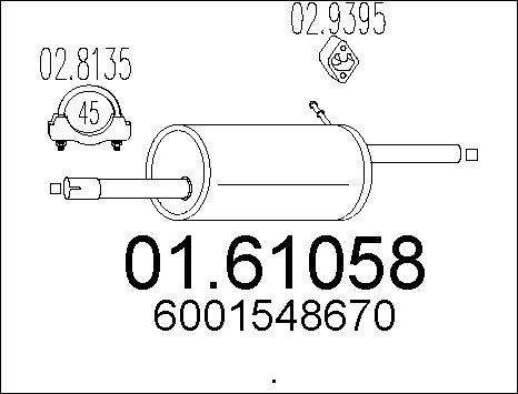 MTS 01.61058 - Koncový tlmič výfuku www.parts5.com