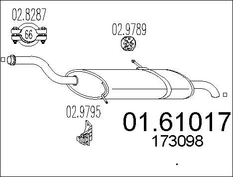 MTS 01.61017 - End Silencer www.parts5.com