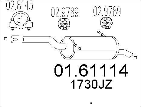 MTS 01.61114 - End Silencer www.parts5.com