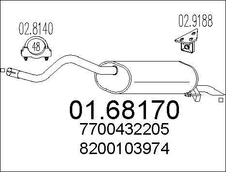 MTS 01.68170 - Tłumik końcowy www.parts5.com