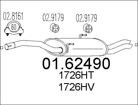 MTS 01.62490 - End Silencer www.parts5.com