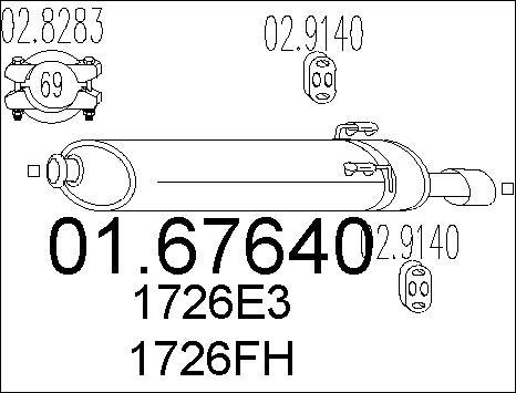 MTS 01.67640 - Tłumik końcowy www.parts5.com