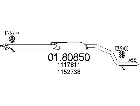 MTS 01.80850 - Toba esapamet intermediara www.parts5.com