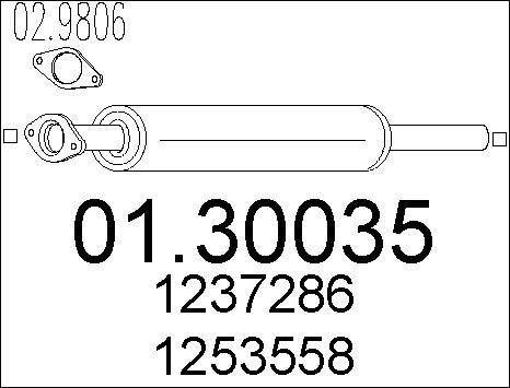 MTS 01.30035 - Πρώτο σιλανσιέ www.parts5.com