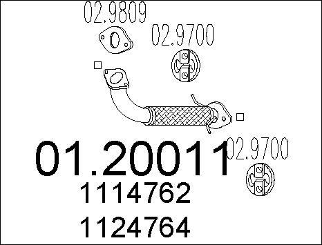 MTS 01.20011 - Exhaust Pipe www.parts5.com