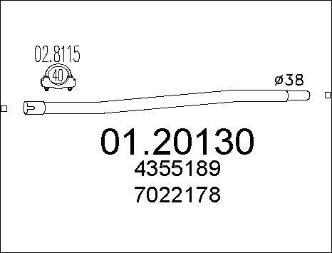 MTS 01.20130 - Exhaust Pipe www.parts5.com