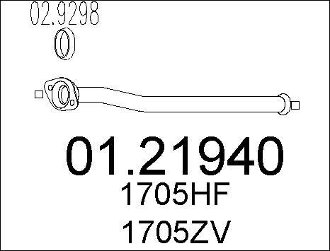 MTS 01.21940 - Exhaust Pipe www.parts5.com