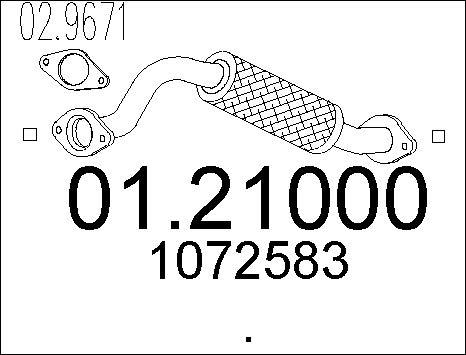 MTS 01.21000 - Exhaust Pipe parts5.com