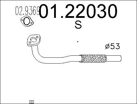 MTS 01.22030 - Tubo de escape www.parts5.com