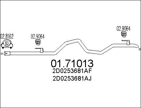 MTS 01.71013 - Exhaust Pipe www.parts5.com